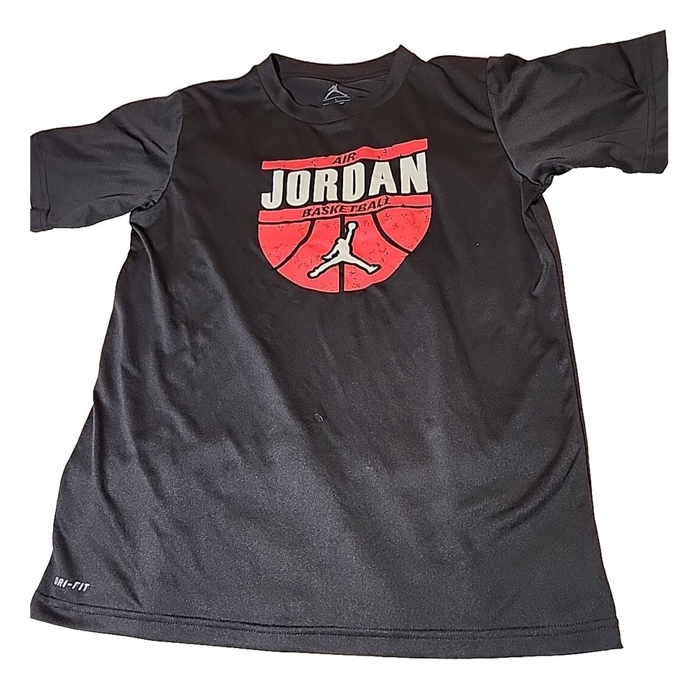 Air Jordan Basketball Graphic T-Shirt Black Short Sleeve Kids